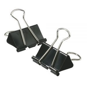 Binder Clips, Small, 3/4"" Wide, 3/8"" Capacity, Black, Pack Of 36