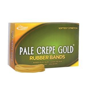 Alliance Rubber Pale Crepe Gold Rubber Bands, #33, 3 1/2"" x 1/8"", 1 Lb, Box Of 970