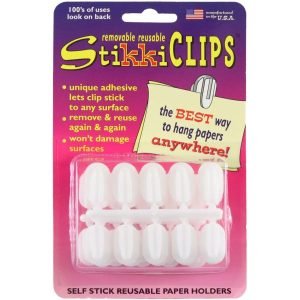 StikkiCLIPS Self-Stick Reusable Paper Holders 30/Pkg