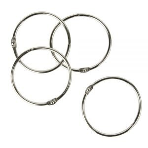 Book Rings, 2"", Silver, Pack Of 25