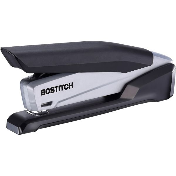 Bostitch InPower One-Finger Eco-Friendly Desktop Stapler, 25-Sheet Capacity, Black/Gray