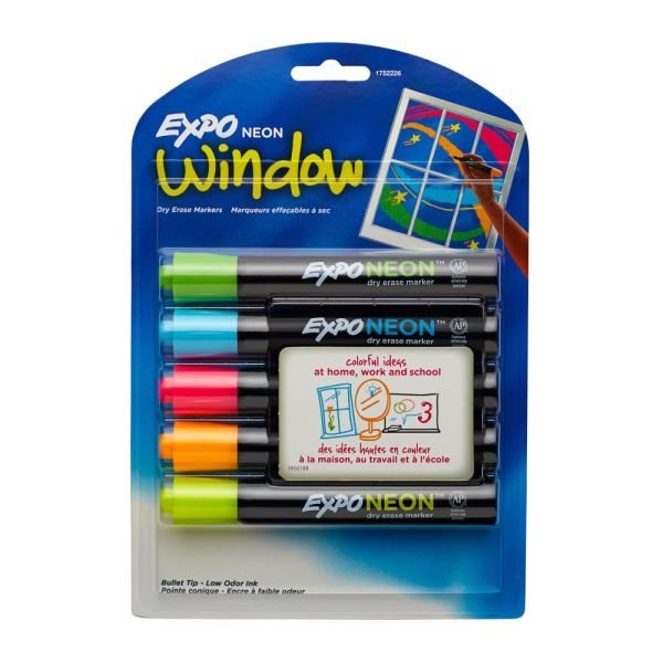 Loading...EXPO Neon Dry-Erase Markers, Assorted, Pack Of 5