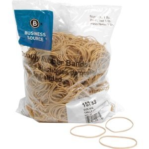 Business Source Quality Rubber Bands - Size: #16 - 2.5"" Length x 0.1"" Width - Sustainable - 1800 / Pack - Rubber - Crepe