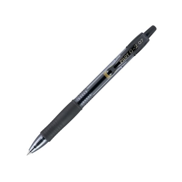 Loading...Pilot G2 Retractable Gel Pens, Fine Point, 0.7 mm, Clear Barrels, Black Ink, Pack Of 12 Pens