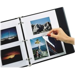 C-Line Photo Holders For Three-Ring Binders, 9"" x 11"", Box Of 50