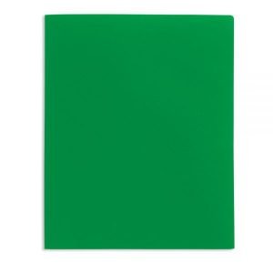 School-Grade 2-Pocket Poly Folder, Letter Size, Green