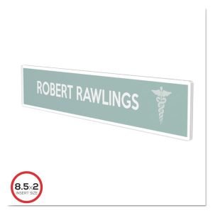 deflecto Superior Image Cubicle Nameplate Sign Holder, 8.5 x 2 Insert, Clear