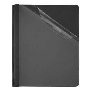 Clear-Front Report Covers, Black, Pack Of 10