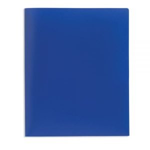 School-Grade 2-Pocket Poly Folder, Letter Size, Blue