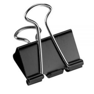 Binder Clips, Medium, 1-1/4"" Wide, 5/8"" Capacity, Black, Pack Of 24