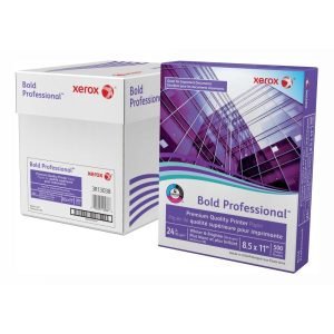 Xerox Bold Professional Premium Quality Inkjet Or Laser Paper, Letter Size (8 1/2"" x 11""), Ream Of 500 sheets, Case of 5 reams, FSC Certified, 24 Lb, 98 Brightness