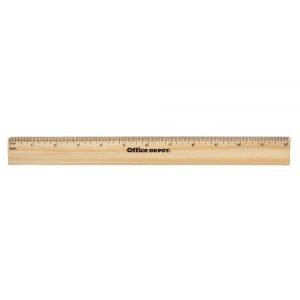 Wood Metal-Edge Ruler, 12""