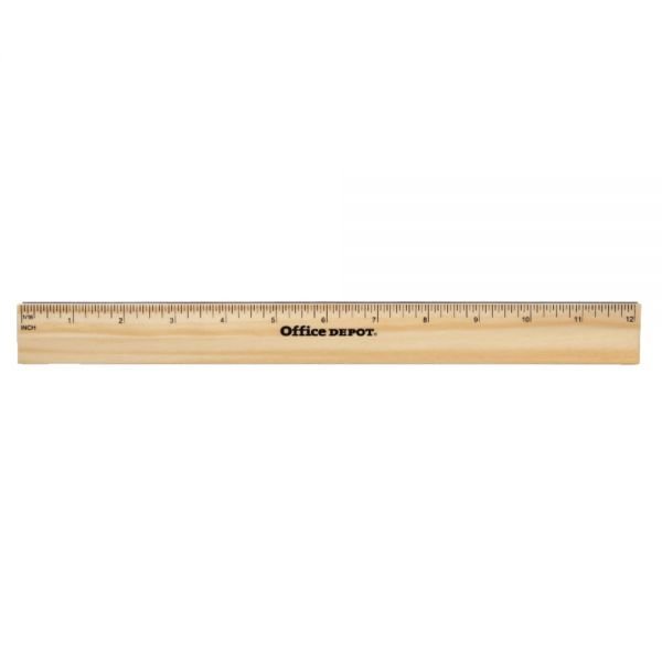 Wood Metal-Edge Ruler, 12""