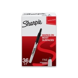 Loading...Sharpie Retractable Permanent Markers, Fine Point, Black Ink, Pack Of 36