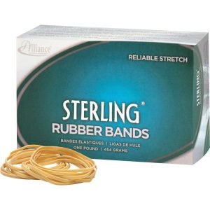 Alliance Rubber 24325 Sterling Rubber Bands, Size #32, 3"" x 1/8"", Natural Crepe, Approximately 950 Bands