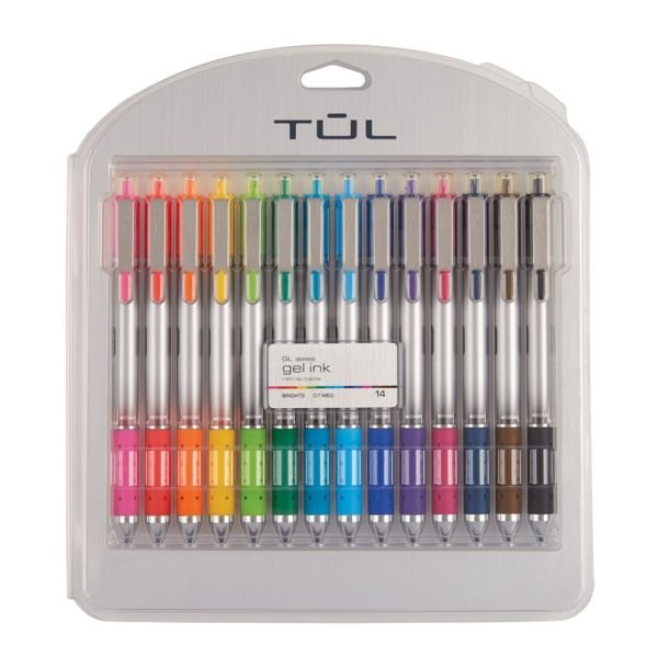 Loading...TUL GL Series Retractable Gel Pens, Medium Point, 0.7 mm, Silver Barrel, Assorted Standard & Bright Ink Colors, Pack Of 14 Pens