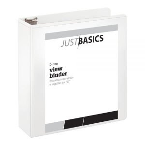 Loading...Just Basics View 3-Ring Binder, 3"" D-Rings, White