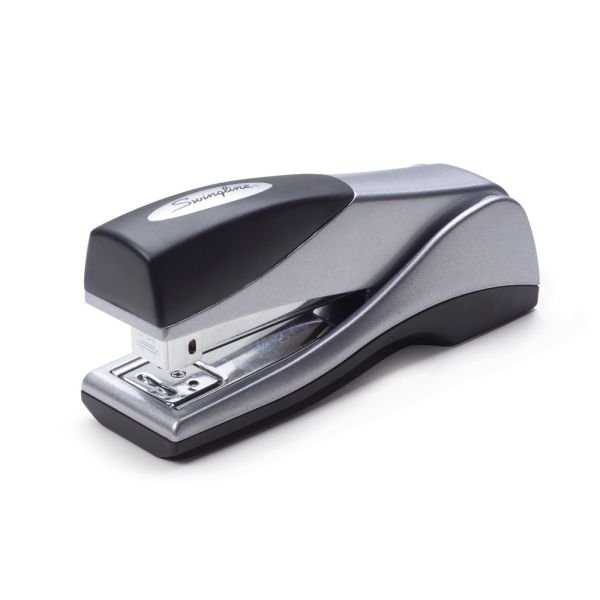 Swingline Optima Grip Compact Stapler, 25 Sheets Capacity, Silver